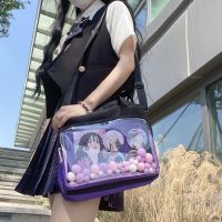 2023 Japanese Transparent Pain Bag Korean School Style Anime Dark Girl Crossbody Itabag New Small Shoulder Bag IB021