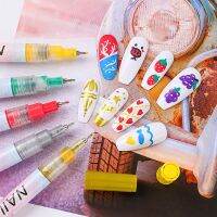 12-colors Acrylic Marker Pen Set 0.5/0.7MM Needle Tube Manicure DIY Painted Water-based Quick-drying Marker Pen Art Supplies