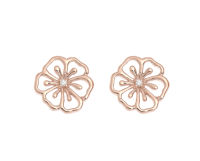 Jewelry Buffet Filigree Flower Earring Sterling Silver 925 and Rose gold Plated