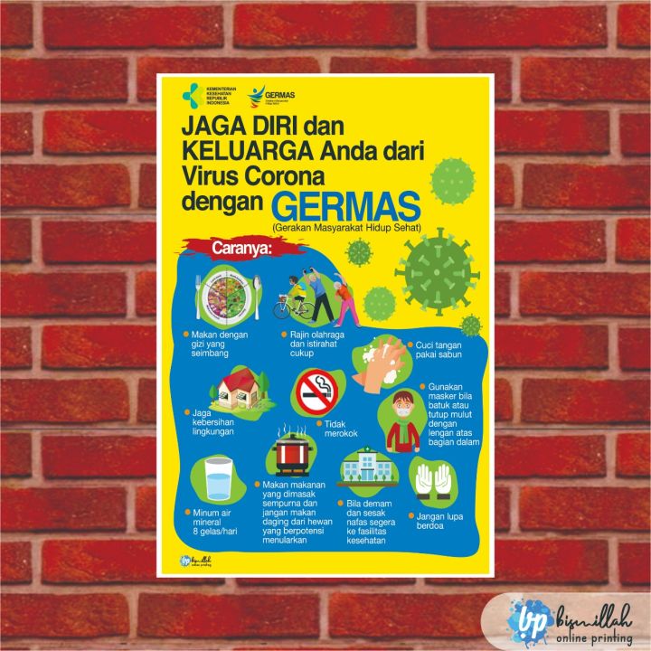 Poster Kesehatan Ayo Dukung Germas Lazada Indonesia 