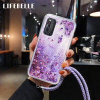 LIFEBELLEสำหรับVIVO V19 พร้อมเชือกยาว,Luxury GlitterดาวแบบไดนามิกSparkle Liquid Quicksandสวยเคสโทรศัพท์ซิลิโคนกันกระแทกปลอกปกหลังหญิงหญิงเลดี้สำหรับVivoV19