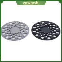 ZOWBRSH 2Pcs สีดำและสีเทา แผ่นฉนวนกันความร้อน ทีพีอี กลมกลมๆ เสื่อปูโต๊ะรับประทานอาหาร ทนทานต่อการใช้งาน 6.7นิ้วค่ะ แผ่นป้องกันการลวก โต๊ะสำหรับโต๊ะ