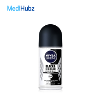 Nivea Deo Men Invisible Black &amp; White Roll On นีเวีย โรลออน ระงับกลิ่นกาย สำหรับผู้ชาย สูตรไม่ทิ้งคราบ ขนาด 50 ml 15142