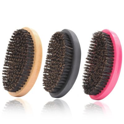 【CC】 Bristle Hair Combs Beard Comb Large Curved Wood Handle Anti static Styling Tools G1005