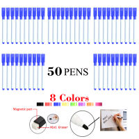 50 PensBox Whiteboard Marker Wholesales Back To School Stationary Water Colour Dry Erase White Board Pen With Eraser Magnetic