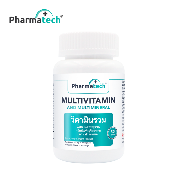 ซื้อ-1-แถม-1-วิตามินรวม-และ-แร่ธาตุรวม-ฟาร์มาเทค-multivitamin-and-multimineral-pharmatech-vitamin-a-b1-b2-b3-b5-b6-b7-b9-b12-c-d-e-k-zinc-magnesium-ธาตุเหล็ก