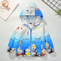 YA ZHOU LONG Boys Coat Cartoon Fashion Top Warm Coat Hooded Casual Coat