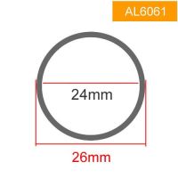 เส้นผ่านศูนย์กลางภายนอก26มม. 6061ท่อท่ออลูมิเนียม OD26mm เส้นผ่านศูนย์กลางภายใน18มม. ถึง24มม. ท่ออะลูมินัมอัลลอยท่ออลูมิเนียมอลูมิเนียมกลวง