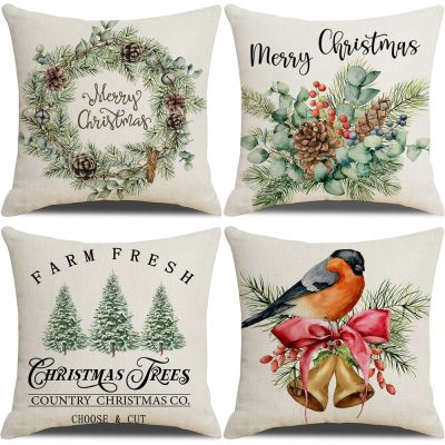 【CW】 Pillowcases 45x45 cm Couch Cushion Cover Decorations Branches Wreath