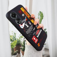 เคส PMP เคส Hp สำหรับ OPPO A78 4G A78 4G สร้างสรรค์ DHL แสดงฉลากศุลกากรเคสโทรศัพท์คลุมทั้งหมดของเหลวสี่เหลี่ยมดั้งเดิมปลอกซิลิโคนเคสป้องกันทนแรงกระแทกกล้อง