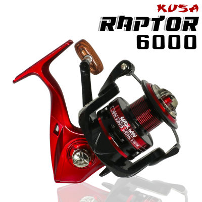 อุปกรณ์ตกปลา KUSA รอก - รุ่น RAPTOR (RED) รอกตกปลา รอกสปินนิ่ง Spinning