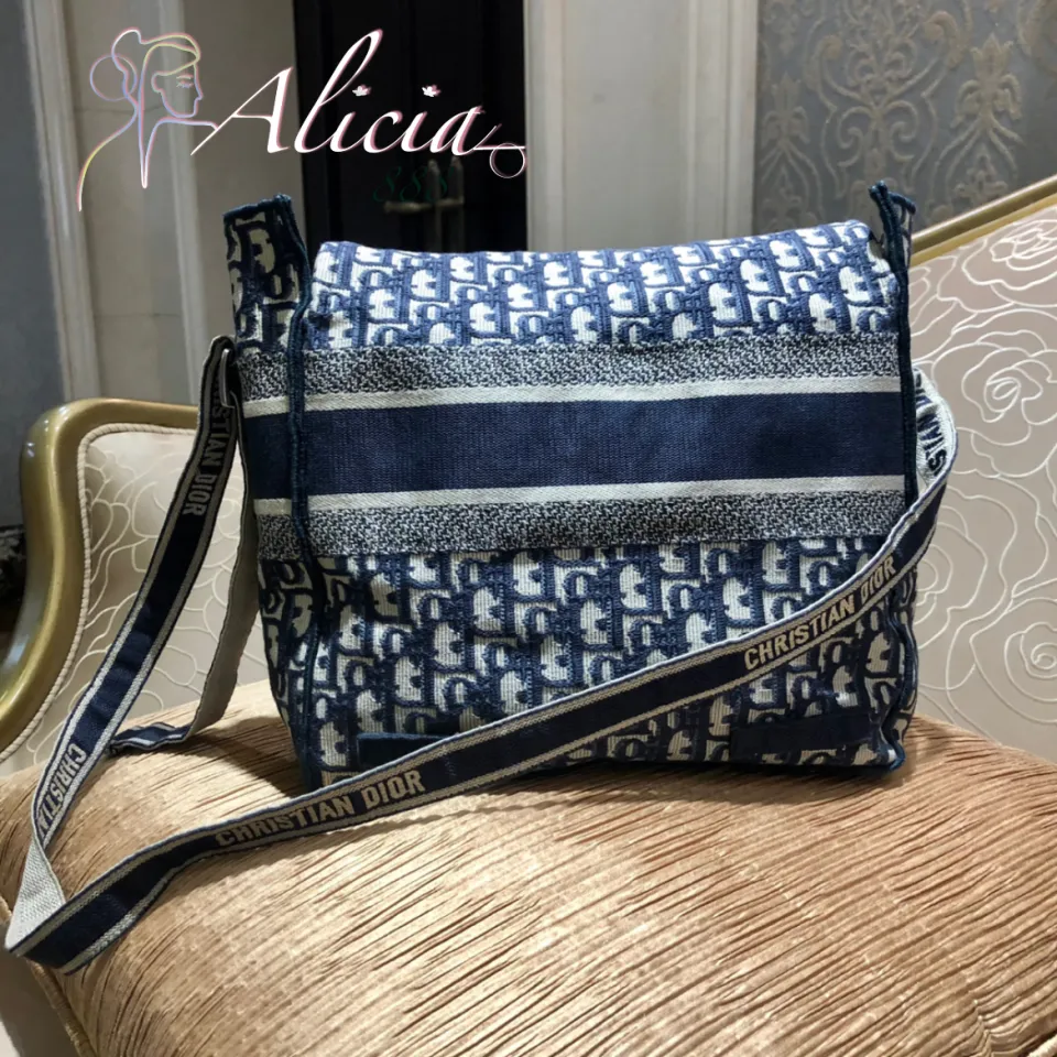 Dior Diorcamp Bag Blue Dior Oblique Embroidery