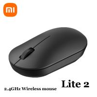 Xiaomi เมาส์ไร้สาย Lite 2 2.4GHz 1000DPI สายตาตามสรีรศาสตร์ Mouse Komputer พกพาง่ายต่อการพกพาเมาส์เล่นเกม