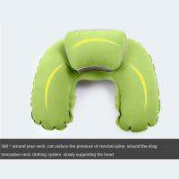 U-Shaped Inflatable Travel Neck Pillow Soft Air Car Head Neck Rest Support Cushion Automobiles Interior Accessories Home Textile