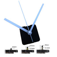 3 years warranty Simple DIY Blue Hands Quartz Wall Clock Movement 6 size shaft Mechanism Replacement Parts Kit with hook