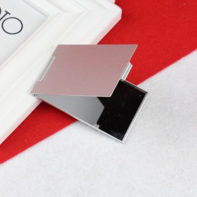 Aluminum Folding Mirror Mini Portable Makeup Mirror Hand Standing Small Mirror Vanity Foldable Compact Pocket Cosmetics Tools Mirrors