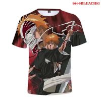 Men 3d T Shirt Anime BLEACH Print Boys Shirts Summer New Tshirt Cool Streetwear Plus Size Short Sleeve BLEACH Fashion Tops