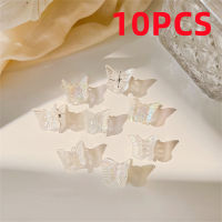 10pcs/lot Hairpins Aurora Barrettes Resin Accessories Children Butterfly Hair Claw Color Transparent