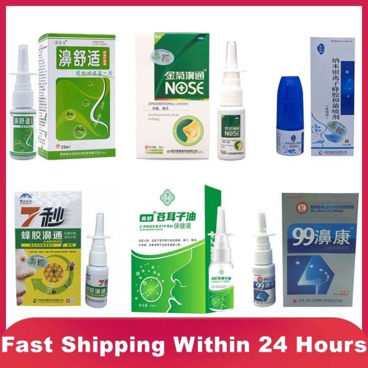 Nasal spray herbal traditional Chinese medical treatment for rhinitis