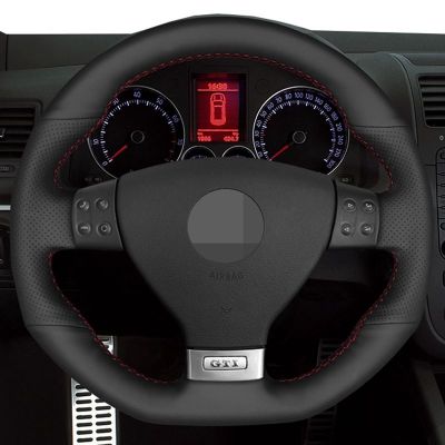 【YF】 Car Steering Wheel Cover For Volkswagen Golf 5 Mk5 GTI VW R32 Passat R GT 2005 Microfiber Leather Accessories