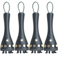 4PCS 44ขนาดไวโอลิน Tailpiece Ebony Tailpiece Paris Eye Inlay พร้อมไวโอลิน4 Fine Tuners &amp; Tailgut ไวโอลิน DIY ทำอุปกรณ์เสริม