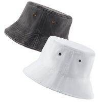 100% Hats Cotton Summer Washed Cap Unisex Lightweight Women Bucket Hat