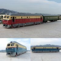 High simulation train1:87 scale alloy pull back Dongfeng double train carriage trailertoy carsfree shipping