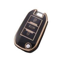 lujie Remote Key Soft Tpu Car Key Case Cover for Peugeot 308 308S 301 3008 for Citroen C3-XR C3L C5 Men Women Car Accessories