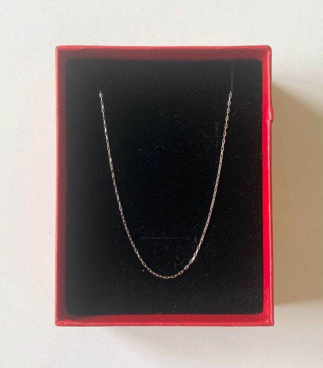 Pawnable 18K White Gold Square Chain Necklace Lazada PH