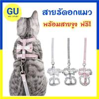 สุดคุ้ม❗ สายรัดอก พร้อมสายจูง สายรัดอกแมว สายรัดอกสุนัขพันธุ์เล็ก สายรัดอกหมา ดีไซน์โบว์น่ารัก V4 ? ส่งฟรี ใช้ร่วมกับคูปอง
