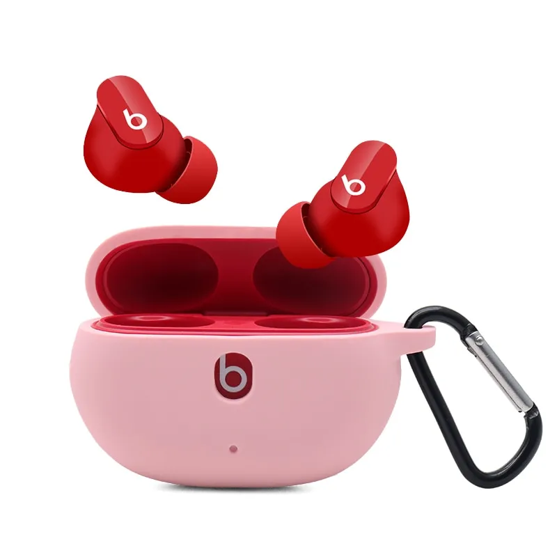 Case for Beats Studio Buds 2021 Silicone Shockproof Earbuds Cover with  Keychain 