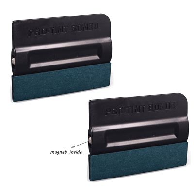 FOSHIO 2PCS Magnet Squeegee for Auto Tint Film Carbon Fiber Window Foil Sticker Install Suede Felt Car Wrapping Application Tool