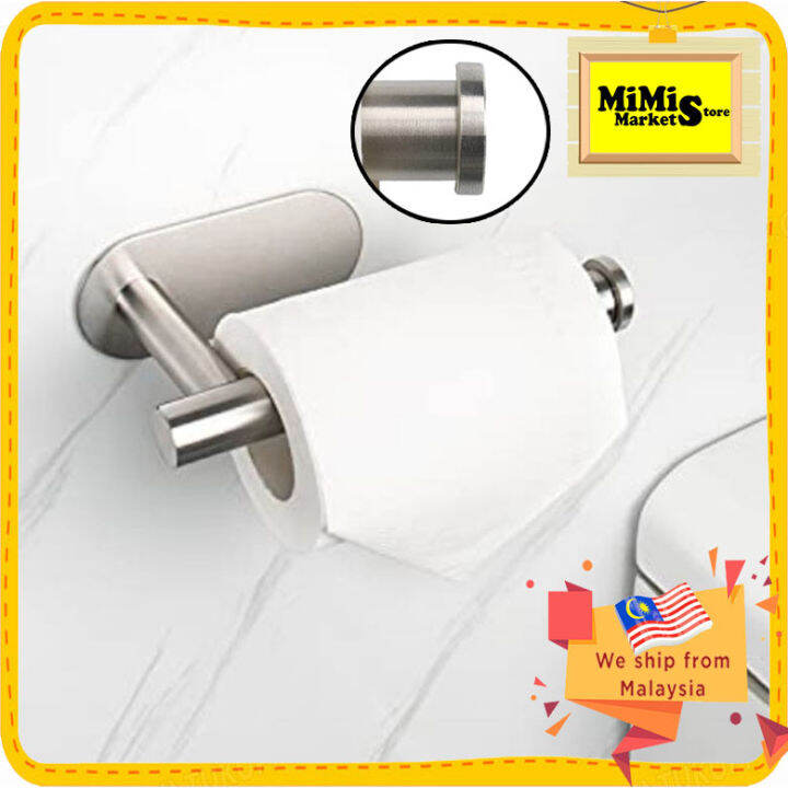 Stainless Steel Toilet Paper Holder Self Adhesive Bathroom Paper Towel