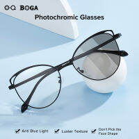 OQ BOGA 3สี Unisex ป้องกันแสงสีฟ้าแว่นคอมพิวเตอร์ผู้ชายผู้หญิง Photochromic ป้องกัน UV กรอบแว่นตาแมว