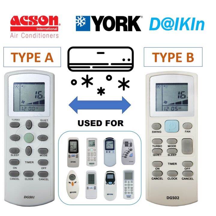 ♥Daikin York Acson Universal Aircond Air cond Remote Control