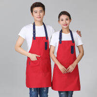 C833สวมใส่ผ้ากันเปื้อนร้านอาหารนมชาร้านกาแฟ Overalls ผ้ากันเปื้อนผ้าใบผ้ากันเปื้อนครัวสำหรับผู้หญิงผู้ชาย Chef ผ้ากันเปื้อนทำงาน