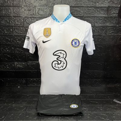 ชุดกีฬา ชุดฟุตบอล ผู้ใหญ่  เสื้อมีอาร์มเเขน สโมสรฟุตบอล เชลซี Chelsea 20212 ได้เสื้อ+กางเกง คุณภาพพรีเมียม ผ้าโพลีเอสเตอร์ 100%