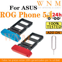 สำหรับ ASUS ROG Phone 5 ROG5ที่ใส่ซิมช่องเสียบบัตรเครื่องอ่านกระเป๋าเก็บบัตรช่อง SD ส่วนอะไหล่อะแดปเตอร์