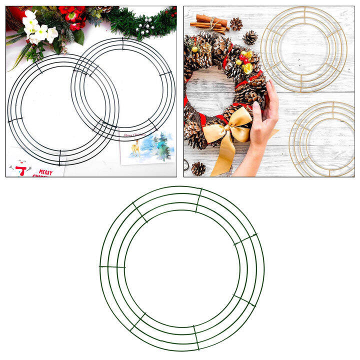 blesiya-2x-iron-round-wire-wreath-making-frame-floral-arrangement-diy-holiday-30cm