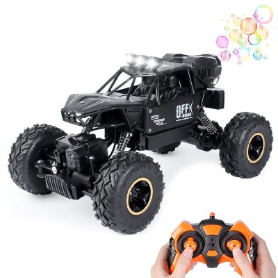 Paisible 4WD RC Car Remote Control Bubble Machine Radio Control Car Rock Crawler 4x4 Drive Off Road Out Door Toy For Girl Boy