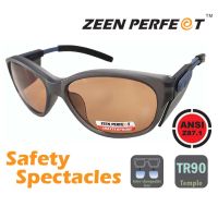 แว่นตาเซฟตี้ ZEEN PERFECT ZP198 Nuvo series Inter-Changeable Antifog Lens เปลี่ยนเลนส์ได้-ขาปรับระดับสั้นยาว-Side Guard กระบังข้าง ANSI Z87.1 USA Standard