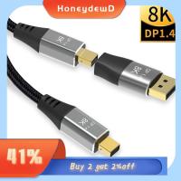 HONEYDEWD โปรเจคเตอร์ HDTV MDP MDP ตัวผู้-ตัวผู้ คอนเนคเตอร์ 1.4ดิสเพลย์พอร์ต สายเคเบิล MINI DP เป็น MINI DP 4K 120Hz 8K 60Hz