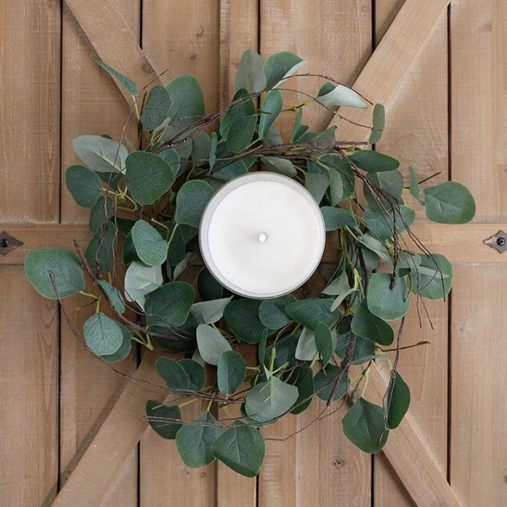 idyllic-eucalyptus-leaves-wreath-metal-polyester-fabric-paper-round-green-wreath-14-inches-for-the-front-door-decor