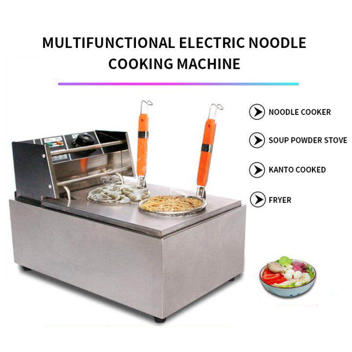 Electric noodle cooker Two hole cooker Stainless steel commercial Spicy