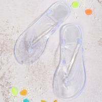 [WAKUWAKU]Transparent Crystal Jelly Flip Flops