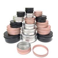 100Pcs Cosmetic Container 5101520305060g Aluminum Pot Jar With Lid Eye Cream Hair Conditioner Tin Jar Pot Cosmetic Metal