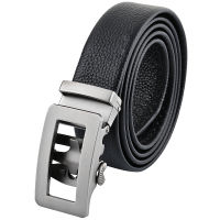 Business Style Mens Leather Belt Automatic Buckle Belt Luxury Men Belt Adjustable Male Belt Long Waistband For Jeans Pants
