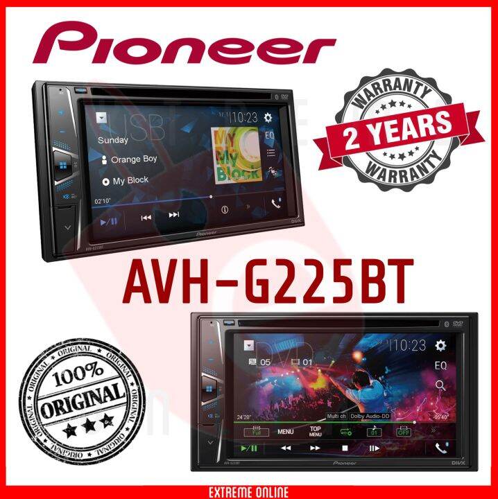 Pioneer AVHG225BT 6.2” Double Din Multimedia AV Receiver Bluetooth
