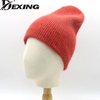 【YD】 2022  Fashion Angora Soft Cashmere Hat Fur Beanie Ladies Thick Warm Skullies Knitted