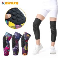 1 PCS Crashproof Knee Support Protective Honeycomb Sports Long Knee Pads Gear Knee Brace for Kids Children Football Basketball Supports Braces